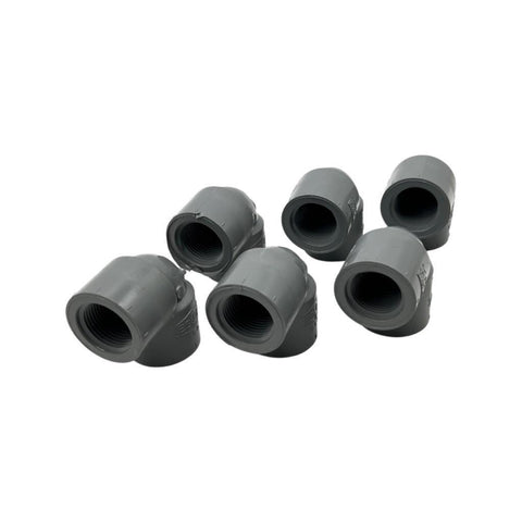 Lot of (6) ESLON F437 SCH80 3/4" 90° Elbow Coupling Fitting NSF-PW
