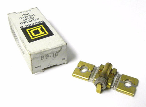 BRAND NEW SQUARE D OVERLOAD THERMAL UNIT HEATING ELEMENT MODEL B9.10 (2 AVAIL.)