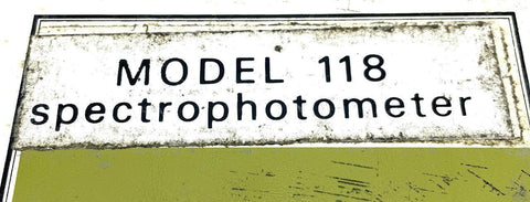 Varian Instrument Model 118 Spectrophotometer Instruction Manual