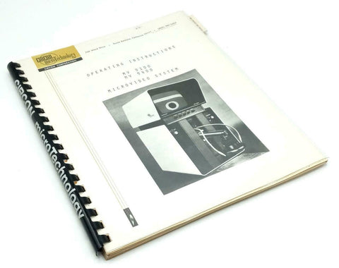 Circon Technology MV9100 & MV9400 MIcrovideo System Operating Manual