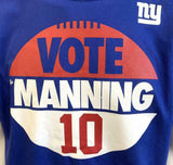 Nike Men's New York Giants Vote For Manning #10 Eli Manning Blue Shirt Size L