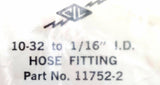 Clippard 11752-2 #10-32 to 1/16" ID Brass Hose Fitting - Pack of (10)