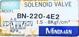 Mindman BN-220-4E2 Solenoid Valve 1.5-8Kgf/cm²
