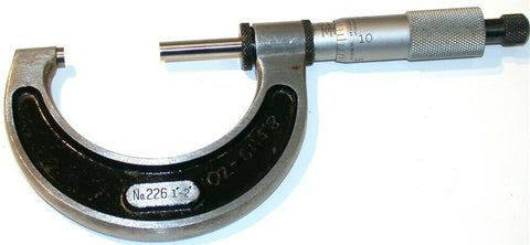 Starrett .001" Outside Micrometers Mics 1 To 2" 226RL-2 Calibrated
