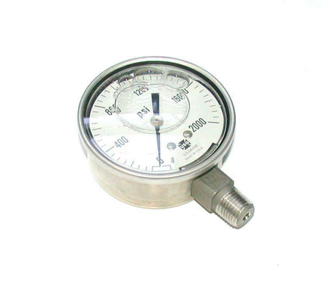 New USG AMETEK 1X702  154701 Liquid Filled Bottom Mount Gauge 1/4 NPT 0-2000 PSI