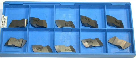 Lot of 10 New Valenite V-Loc Grooving Carbide Inserts VLAS-3R8 VC29