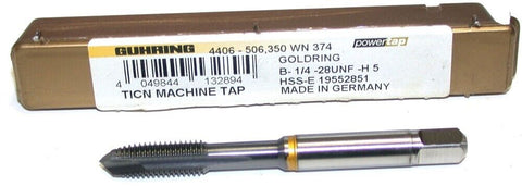 Guhring 1/4"-28 UNF H5 Powertap 3 Flute TICN Coated Tap 4406 New