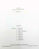 Kistler Model 802A Quartz Accelerometers Operating Manual