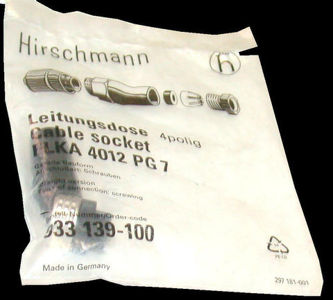NEW HIRSCHMAN  ELKA 4012 PG7   CABLE SOCKET CONNECTOR