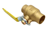 FNW  FNW411H 1-1/4" Sweat Brass Threaded Ball Valve 300WOG 150PSI