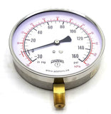 Winters PCT332 Vacuum/Pressure Gauge 4.5" Face 1/4" NPT 30"-0-160 PSI