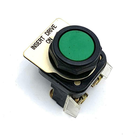 Allen Bradley AB 800H-AR Green Flush Push Button "Insert Drive On" Legend Plate