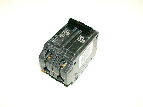 NEW GENERAL ELECTRIC 2-POLE 20 AMP CIRCUIT BREAKER 120/240 VAC  MODEL THQL2120