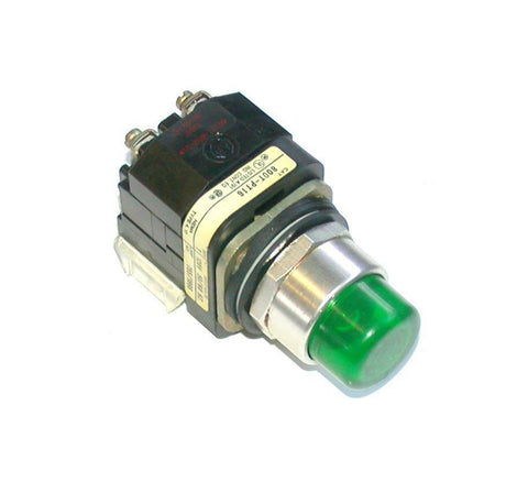 ALLEN BRADLEY  800T-PT16  GREEN RAISED HEAD MOMENTARY PUSHBUTTON 1 N.O. 1 N.C.