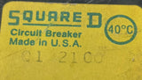 Square D Q12100 2 Pole Circuit Breaker 100A 120/240VAC 1 PH Plug-In