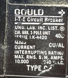 Gould ITE Q320 3-Pole Miniature Circuit Breaker 20A 240VAC 3 Phase Plug in Mount