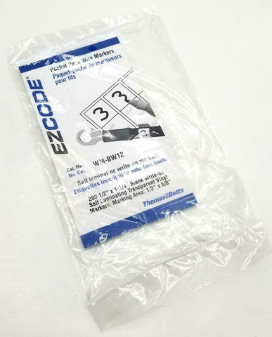 Thomas & Betts WM-BW12 Pocket Pack Wire Markers 1/2" X 1-1/4" (10 Available)