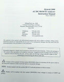 QuadTech Hybrid 2000 AC/DC/IR/DCR Analyzer Instruction Manual
