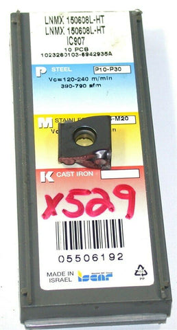 4 New IC907 Iscar LNMX 150608L-HT Carbide Tangential inserts 4 cut edges 5506192