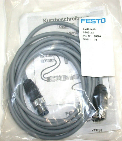Festo KM12-M12-GSGD-2,5 Connecting cable 18684 New
