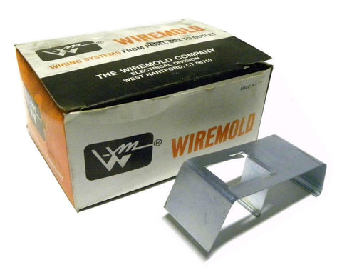 NEW BOX OF 10 WIREMOLD G-4001D PLATED COMBINATION DIVIDER CLIP AND COUPLING