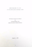 Fluke Model 415A High Voltage Power Supply Instruction Manual