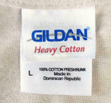Gildan Men's Eagles On The Boarder Graphic Tan Short Sleeve Shirt Size Large