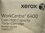 Genuine Xerox 106R01317 Cyan High-Capacity Toner Cartridge for WorkCentre 6400