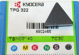 Lot of 7 Kyocera Indexable Turning Cermet Inserts TPG 322 TC30
