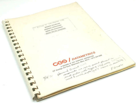 Datametrics Series 800-VTP Flowmeters Operating Instruction Manual