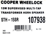 Cooper Wheelock STH-15SR Transformer Horn Speaker 15W Multi-Tap 107938