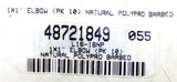 Eldon James L16-16NP 1" x 1" Natural Poly-Pro Barbed Elbow - Pack of (10)