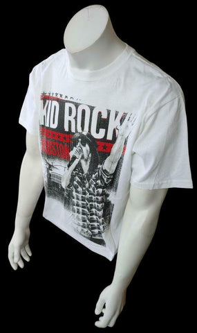 Anvil Men's Kid Rock Born Free Tour 2011 Houston White Shirt Size Large
