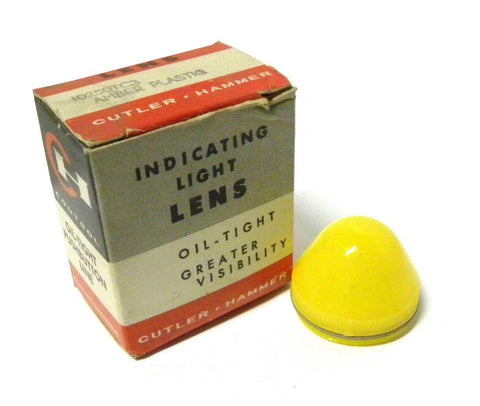NEW CUTLER HAMMER 10250TC3 AMBER PLASTIC INDICATING LIGHT LENS