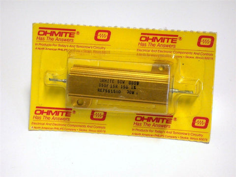 BRAND NEW OHMITE RESISTOR 50W 15OHMS MODEL RE75G15R0 (4 AVAILABLE)