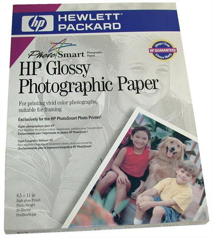 Box of 20 Sheets HP 8.5" x 11" Glossy Photographic 8.5" x 11" Paper HP C5982A