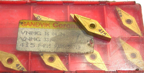Lot of 7 Sandvik T-Max P VNMG 16 04 04 415 Turning Carbide Inserts VNMG 331 415