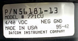 Datcon Instruments Company 56181-13 Hour Meter 4/40 VDC 771CU