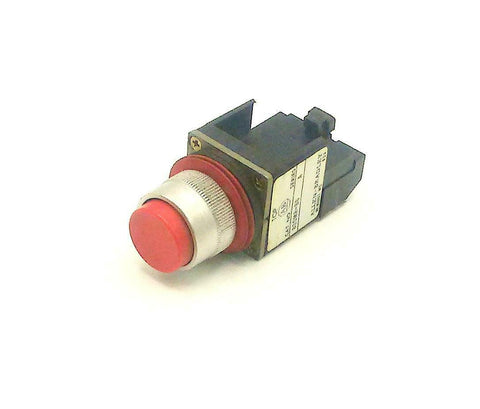 Allen Bradley  800M-PT16K  Red Momentary Pushbutton 1 N.O. 1 N.C. Contact