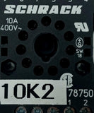 Schrack MR78750 11-Pin Relay Socket 10A 400VAC DIN Rail Mount