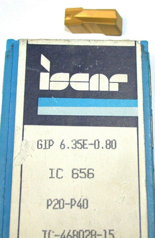 Lot of 9 New Iscar Carbide groove & turning inserts GIP 6.35E-0.80 IC 656