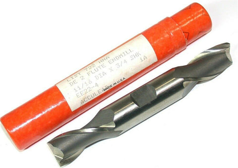 Up To 2 New Brubaker 11/16" 2 Flute Double End HSS End Mills 72242