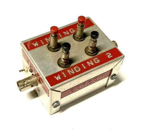 Corcom Filter in Custom Box with Winding 1/Winding 2 buttons