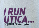 Puma Men's I Run Utica Boilermaker Gray Short Sleeve Shirt Size Large
