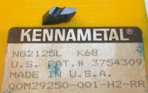 Lot of 7 New Kennametal Top Notch Grooving Inserts NG2125L K68