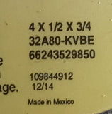 Norton 32A80-KVBE Grinding Wheel 4" x 1/2" x 3/4"