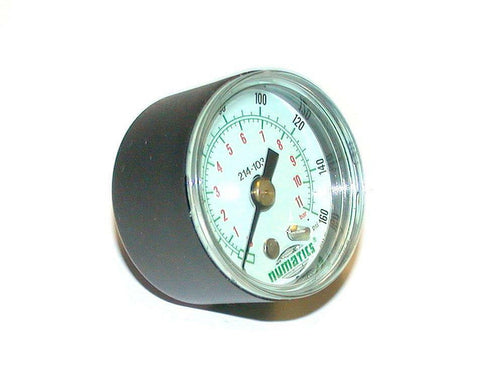 NEW BACK MOUNT 1/8 NPT NUMATICS PRESSURE GAUGE 0-160 PSI 0-11 BAR MODEL 214-103