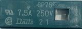 Lot of (2) Daito Alarm GP75 Fuse 7.5A 250V