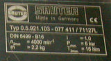 Sauter  0.5.921.103-077 411 / 71127L  Straight Live Tool Holder Spindle