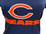 Nike Women's Dri-Fit Chicago Bears NFL Navy Short Sleeve Shirt Size Small
